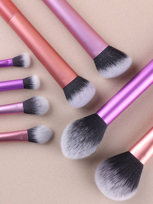 12pcs Multifunctional Makeup Brushes Set Including Powder Brush, Blush Brush, Foundation Brush, Eyeshadow Brush, Blending Brush, Contour Brush, Plus A Bevelled Beauty Sponge, A Round Beauty Sponge And A White Powder Puff - Negative Apparel