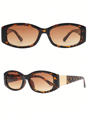 1pc Classic & Vintage Small Frame Fashion Eyeglasses For Outdoor Travel - Negative Apparel