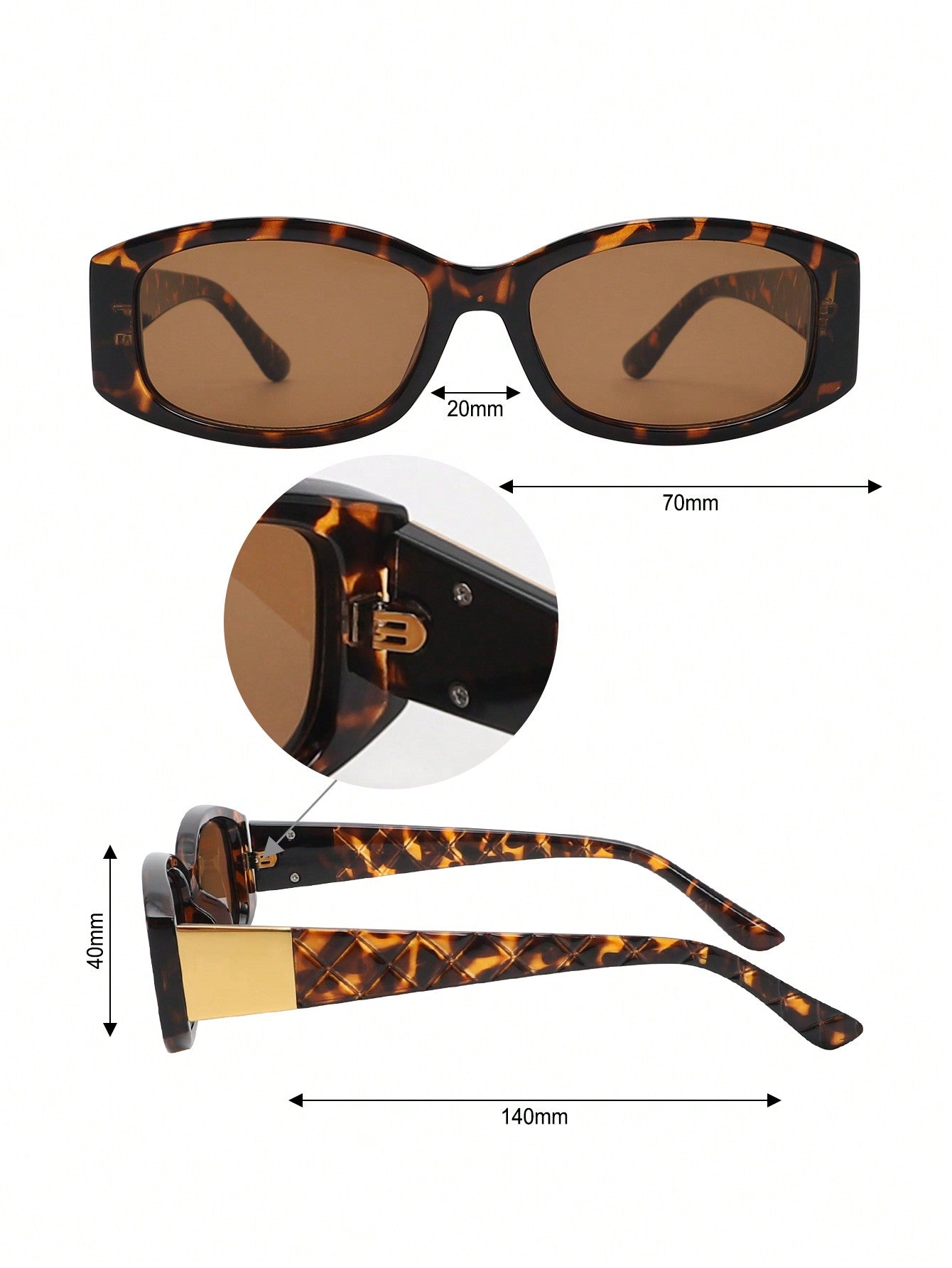1pc Classic & Vintage Small Frame Fashion Eyeglasses For Outdoor Travel - Negative Apparel