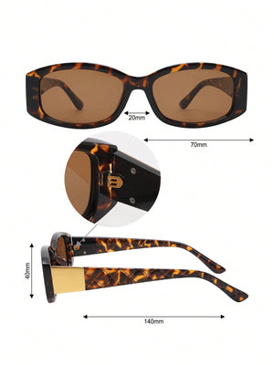 1pc Classic & Vintage Small Frame Fashion Eyeglasses For Outdoor Travel - Negative Apparel