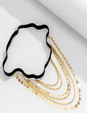 1pc Multilayer Elastic Band & Chain Design Sexy Thigh Chain For Women FD - Negative Apparel