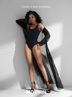 1pc Seamless Tummy Control Bodysuit Shapewear With Thong For Women - Negative Apparel
