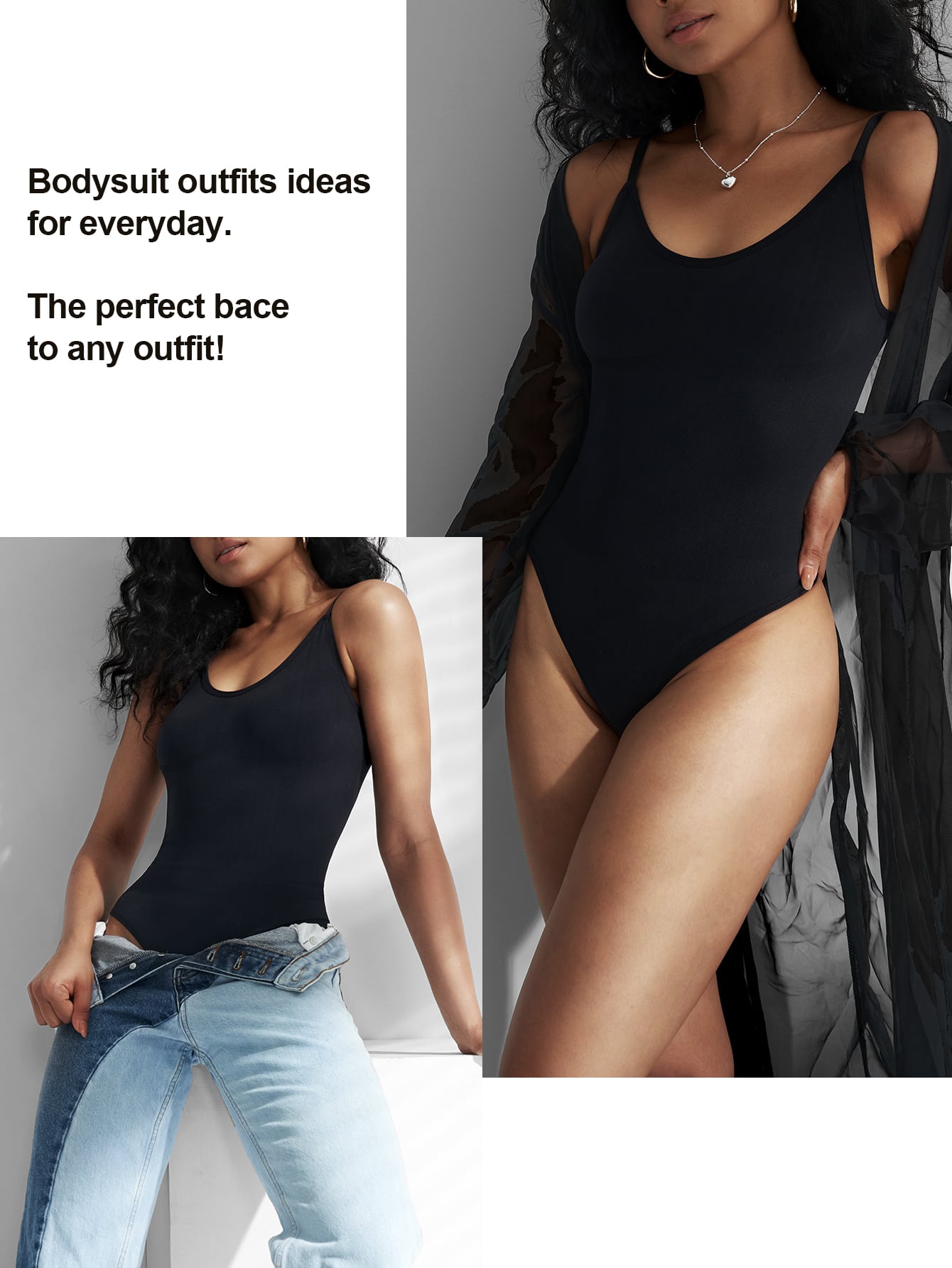 1pc Seamless Tummy Control Bodysuit Shapewear With Thong For Women - Negative Apparel