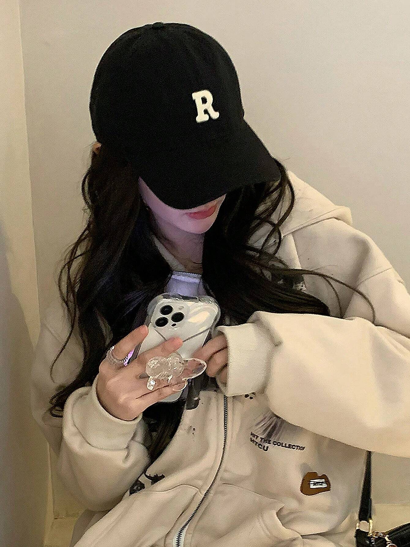 1pc Unisex Letter Embroidered Fashion Baseball Cap For Daily Decoration Casual - Negative Apparel