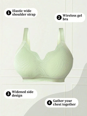 1pc Women Plus Size Seamless Wireless Bra - Negative Apparel