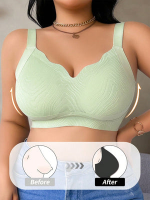 1pc Women Plus Size Seamless Wireless Bra - Negative Apparel