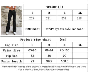 2025 casual sports pants women's summer new style v - waist slim flared pants trousers - Negative Apparel