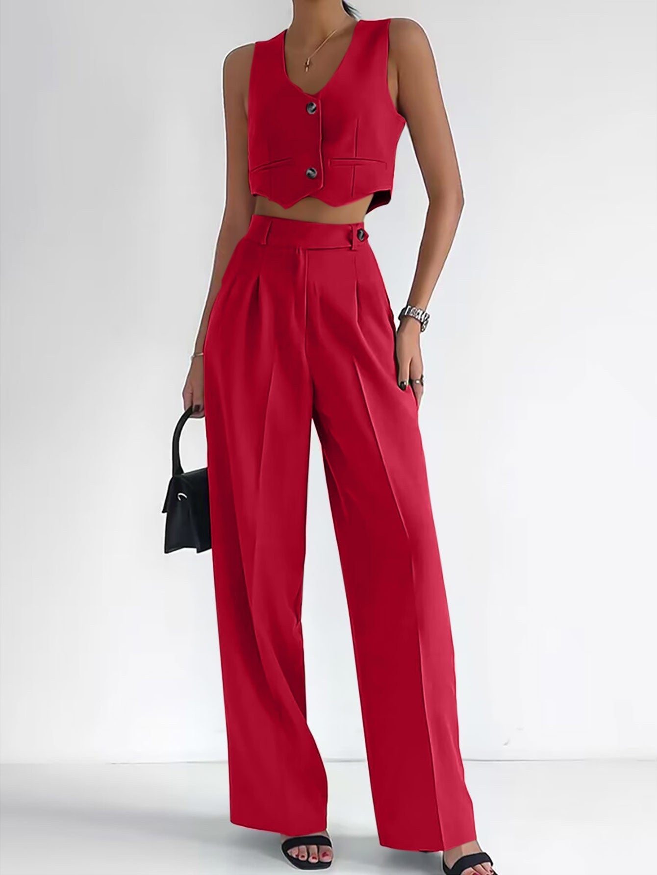2025 Casual Vest Suit Women's Office Wear - Negative Apparel