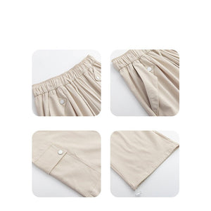 2025 new American slim paratrooper straight pants high waist wide leg sports pants - Negative Apparel