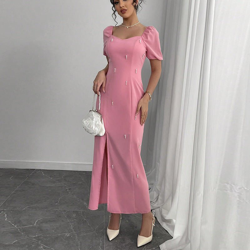 2025 new European and American style temperament slim dress slit step skirt - Negative Apparel