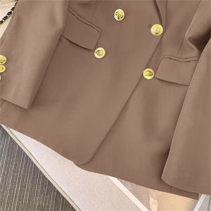 2025 new goddess suits for women, popular Korean style, high - end lazy style, casual and versatile women office suit - Negative Apparel