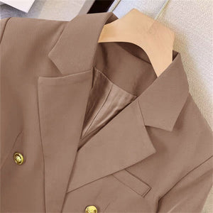 2025 new goddess suits for women, popular Korean style, high - end lazy style, casual and versatile women office suit - Negative Apparel