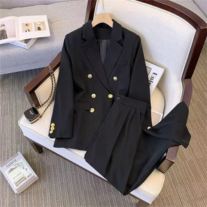 2025 new goddess suits for women, popular Korean style, high - end lazy style, casual and versatile women office suit - Negative Apparel