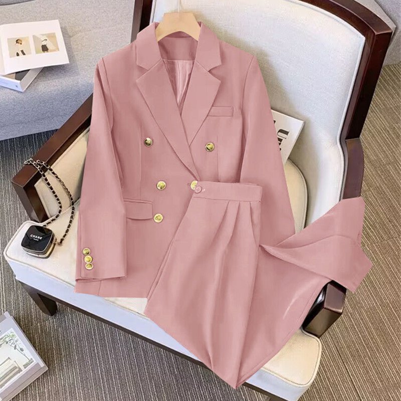 2025 new goddess suits for women, popular Korean style, high - end lazy style, casual and versatile women office suit - Negative Apparel