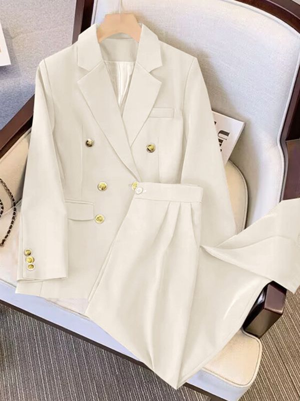 2025 new goddess suits for women, popular Korean style, high - end lazy style, casual and versatile women office suit - Negative Apparel