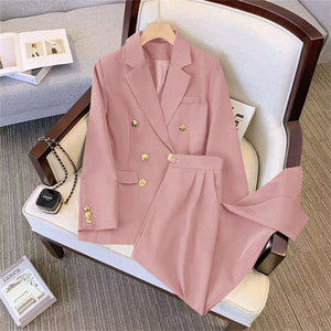 2025 new goddess suits for women, popular Korean style, high - end lazy style, casual and versatile women office suit - Negative Apparel