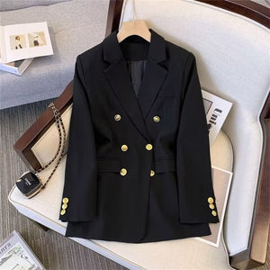 2025 new goddess suits for women, popular Korean style, high - end lazy style, casual and versatile women office suit - Negative Apparel