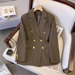 2025 new goddess suits for women, popular Korean style, high - end lazy style, casual and versatile women office suit - Negative Apparel