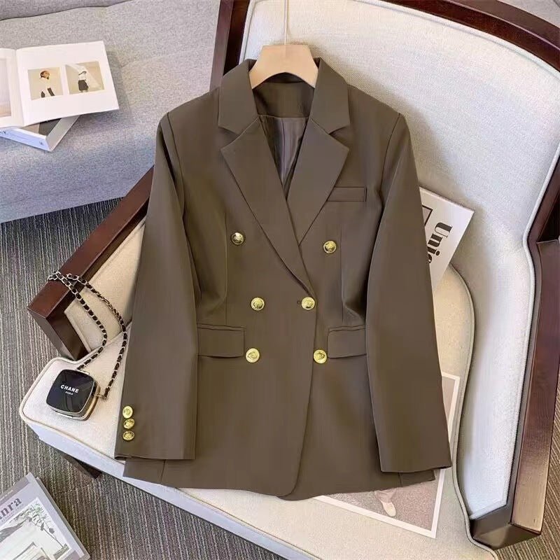 2025 new goddess suits for women, popular Korean style, high - end lazy style, casual and versatile women office suit - Negative Apparel
