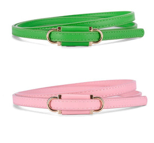 2025 new style non - porous thin PU leather belt for women, high - end versatile decorative clothing outerwear belt - Negative Apparel