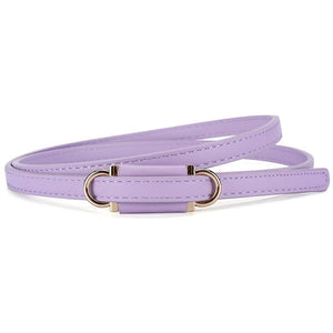2025 new style non - porous thin PU leather belt for women, high - end versatile decorative clothing outerwear belt - Negative Apparel
