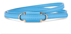 2025 new style non - porous thin PU leather belt for women, high - end versatile decorative clothing outerwear belt - Negative Apparel