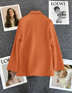 2025 spring and summer new Korean style high - end British style double - breasted suit jacket - Negative Apparel