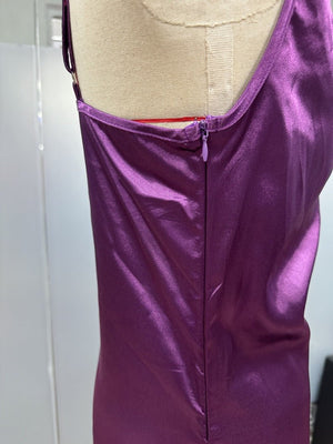 2025 spring and summer new satin suspenders deep V - neck slim fashion solid color dress - Negative Apparel