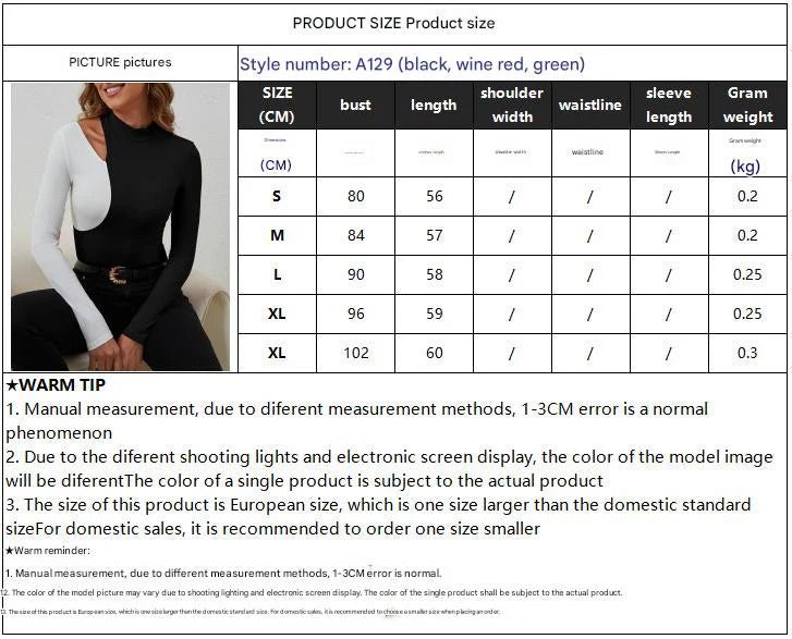 2025 spring elegant contrasting color splicing small stand - up collar new T-shirt slim and thin long - sleeved top women - Negative Apparel