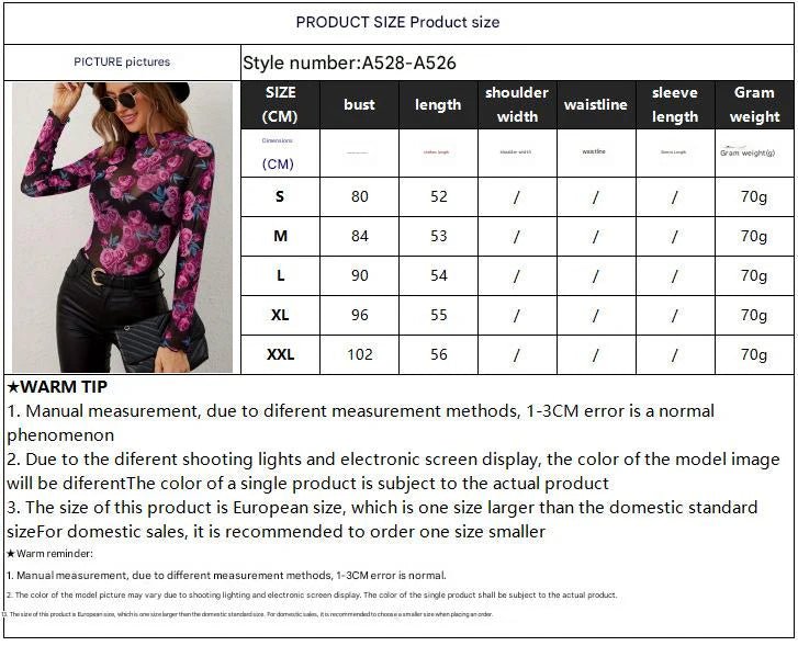 2025 spring new elegant flower fashion flower printing small stand - up collar mesh fungus edge women's top - Negative Apparel