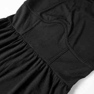 2025 spring new solid color slim high waist sleeveless wide leg jumpsuit - Negative Apparel