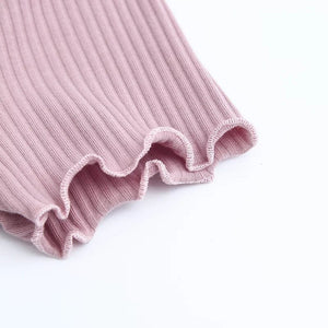 2025 Summer American Style Fashion Retro Ruffle Edge Slim Short Sleeve T-shirt - Negative Apparel