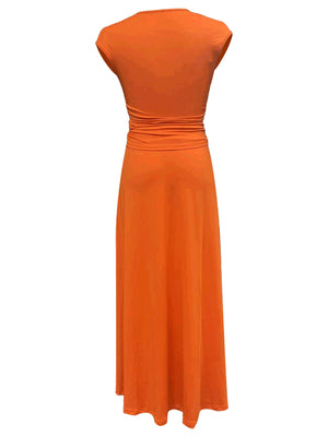 2025 Summer Casual Knitted Short Sleeve Navel Top High Waist Midi Skirt 2 - Piece Set - Negative Apparel