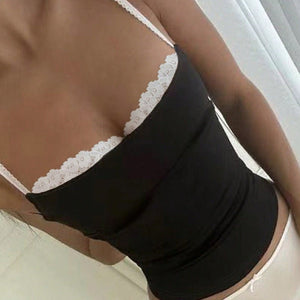 2025 summer new foreign trade slim - fit small vest top - Negative Apparel