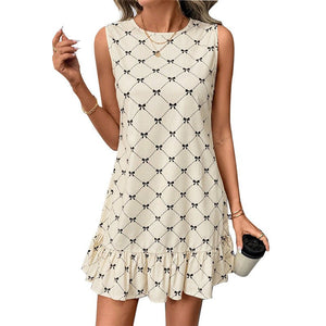 2025 summer new sleeveless plaid A midi dress - Negative Apparel