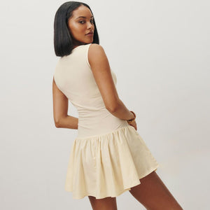 2025 summer new solid color sleeveless stitching dress - Negative Apparel