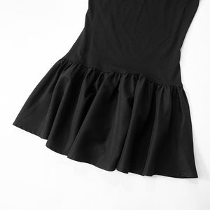 2025 summer new solid color sleeveless stitching dress - Negative Apparel