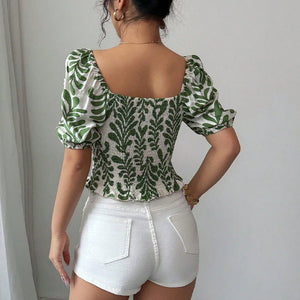 2025 summer style short shirts are wrapped with slim - fitting edge tops for women - Negative Apparel