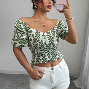 2025 summer style short shirts are wrapped with slim - fitting edge tops for women - Negative Apparel