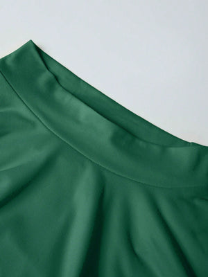 2pcs Women's Summer Yellow T-Shirt And Colorblock Wide Leg Pants Set - Negative Apparel