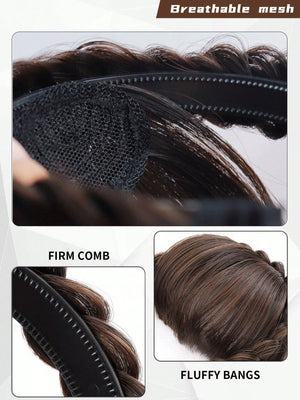 3 - Strand Synthetic Headband Braid Headband Bangs Thick Wide Plaid Braid - Negative Apparel