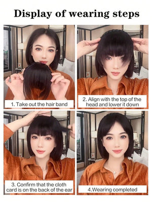 3 - Strand Synthetic Headband Braid Headband Bangs Thick Wide Plaid Braid - Negative Apparel