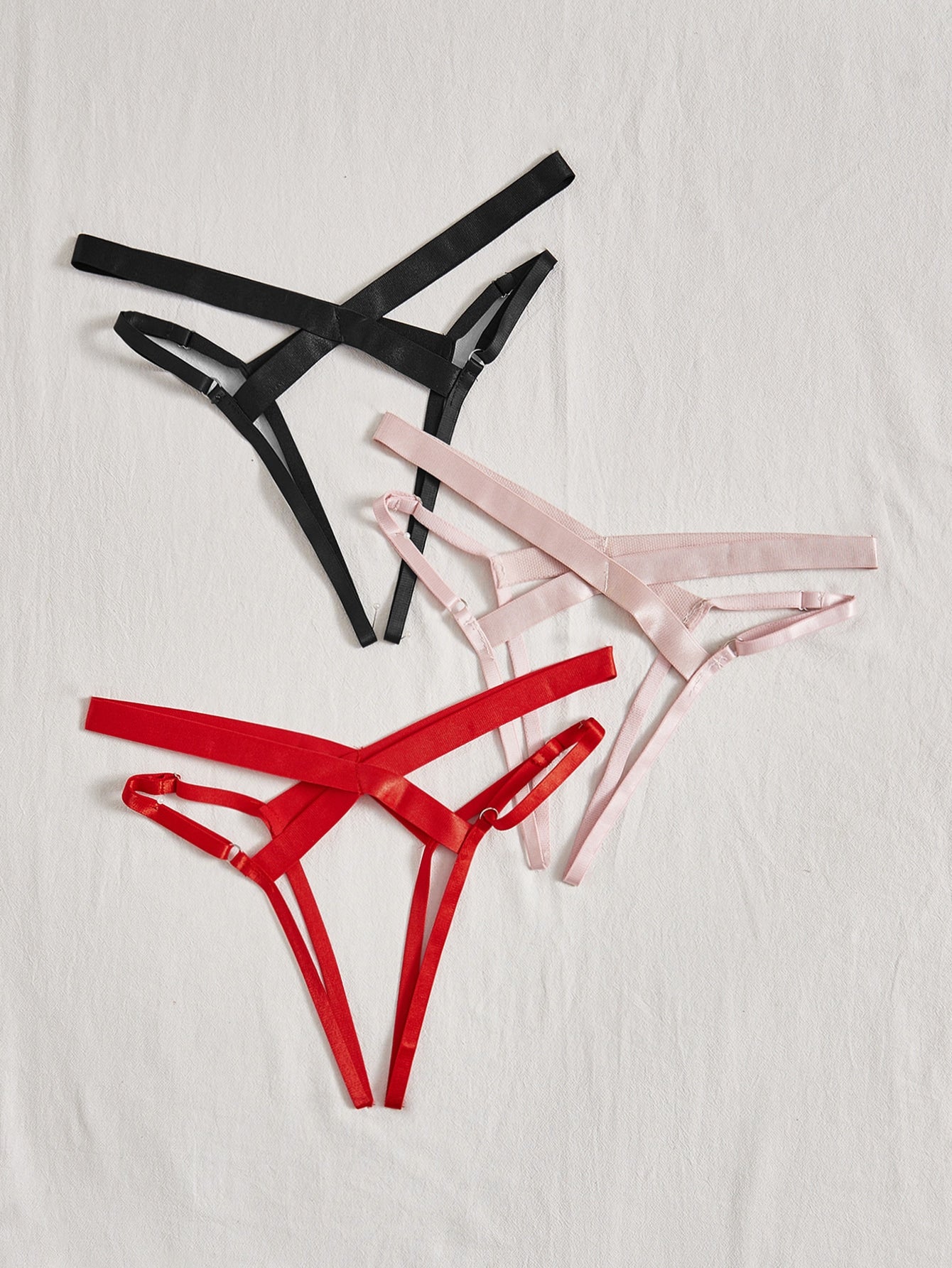 3pack Solid Cutout Panty - Negative Apparel