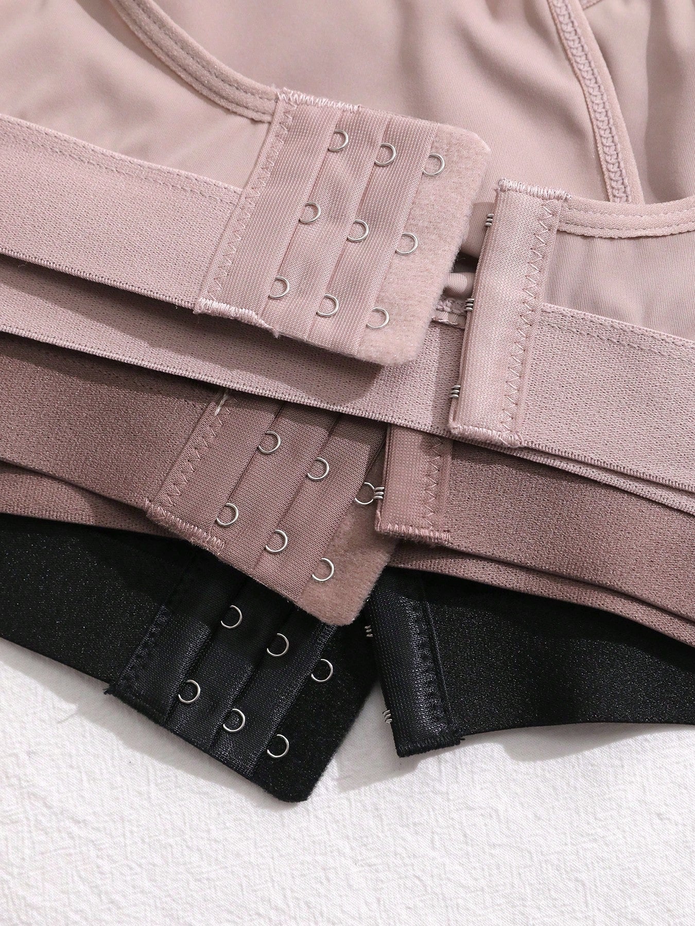 3pcs Plus Size Wireless & Non - Padded Bra Set - Negative Apparel