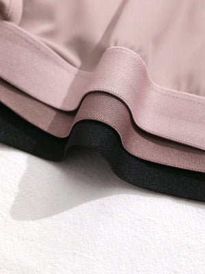 3pcs Plus Size Wireless & Non - Padded Bra Set - Negative Apparel