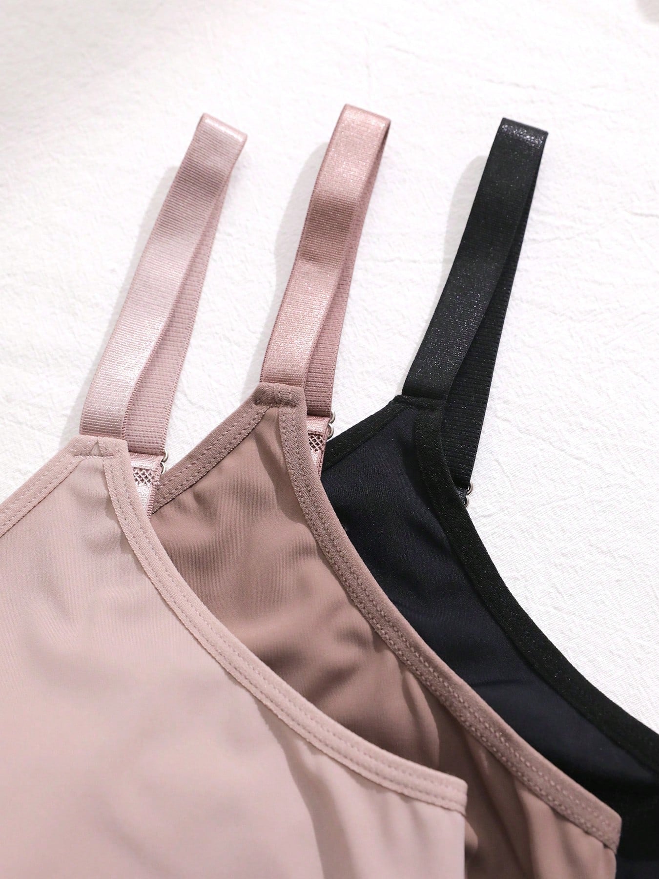 3pcs Plus Size Wireless & Non - Padded Bra Set - Negative Apparel