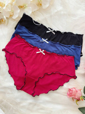 3pcs/Set Women's Plus Size Underwear Set - Negative Apparel
