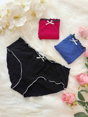 3pcs/Set Women's Plus Size Underwear Set - Negative Apparel