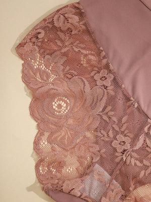 6pcs Pack - Plus Size Women's Breathable Comfortable Lace Patchwork Sexy Bikini Panties - Negative Apparel