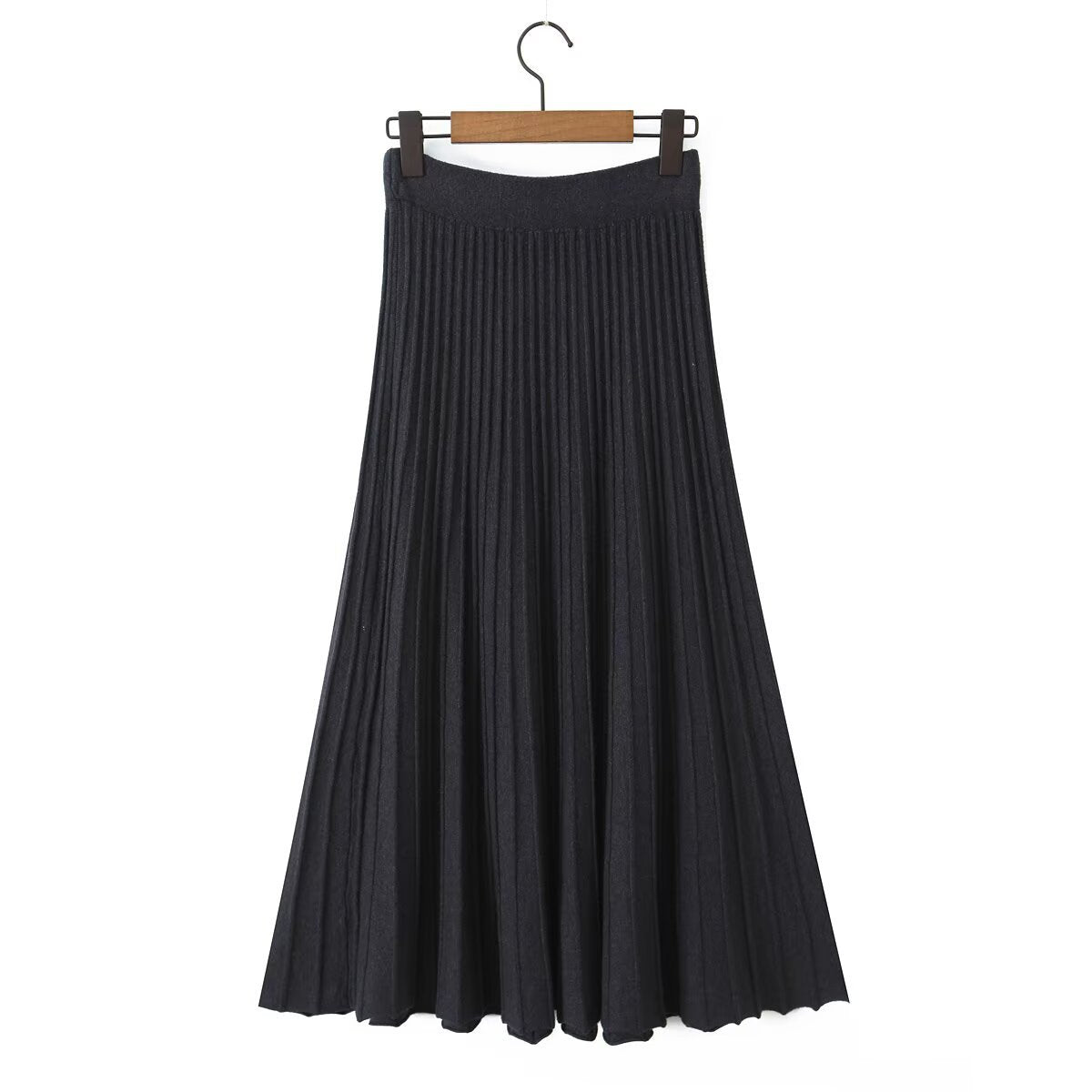 Pleated A Line Maxi Skirt